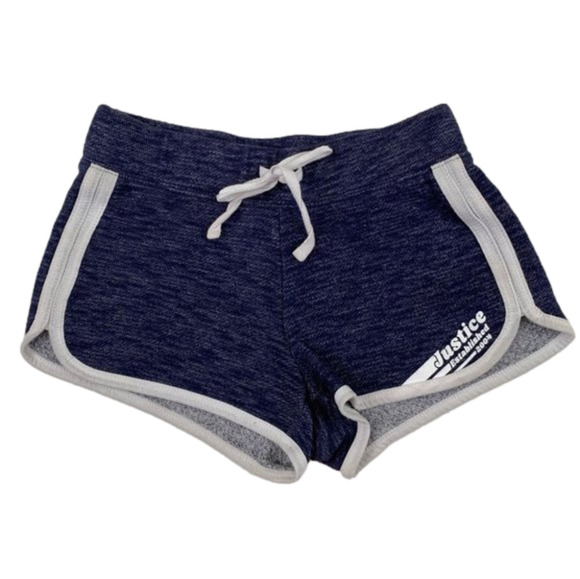𝅺Justice Girl's Blue Jogger Shorts size 7 - Picture 1 of 6